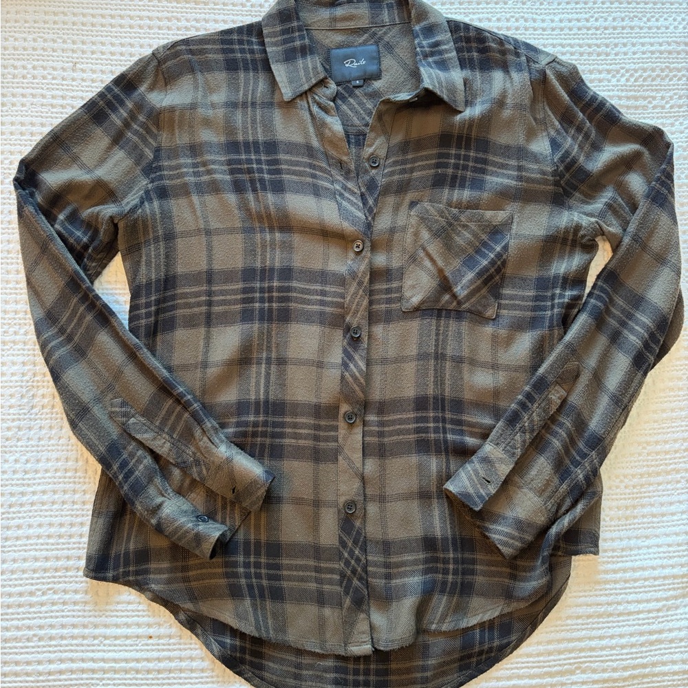 Rails Hunter Top Black/Olive Green